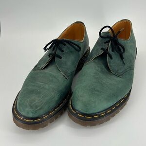 Dr Martens Made In England Green 3 Eye Oxford Shoes Mens 12 AirWair Leather